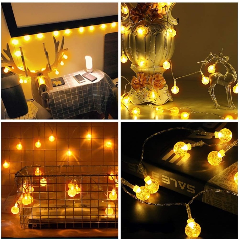 Globe Fairy Lights Battery Operated 33ft 80LED String Lights with Remote - Picture 3 of 4